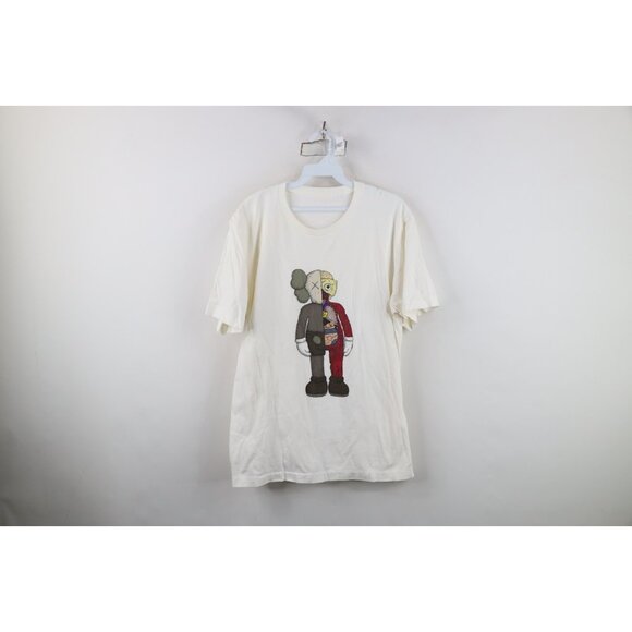Uniqlo x Kaws Mens Size Large Flayed Anatomy Short Sleeve T-Shirt White Cotton - Picture 1 of 11